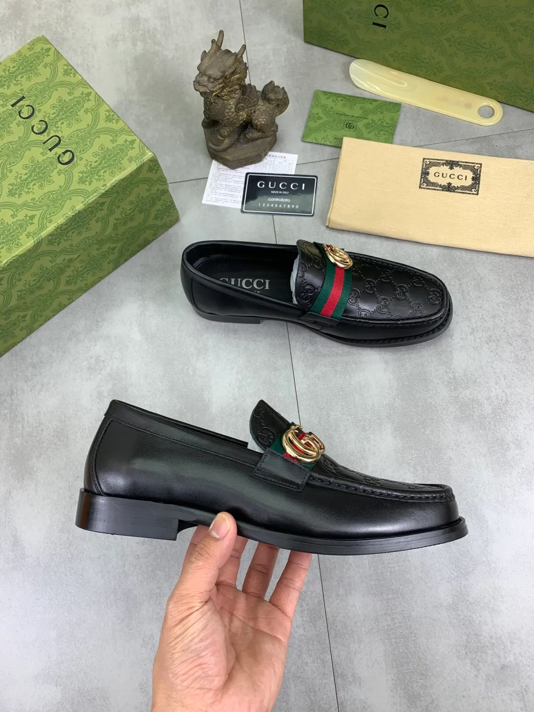 Men's men's shoes 💰P480 [New style] Water-dyed cowhide 💰💎💎💎 [Gucci] GUCCI high-end men's formal business leather shoes, original order 1:1 authentic goods! Original imported high-end open-edge beaded calfskin, original metal buckle, imported first-layer cowhide lining for feet, original outsole, men's shoe size: 38-45, 4️⃣ colors available